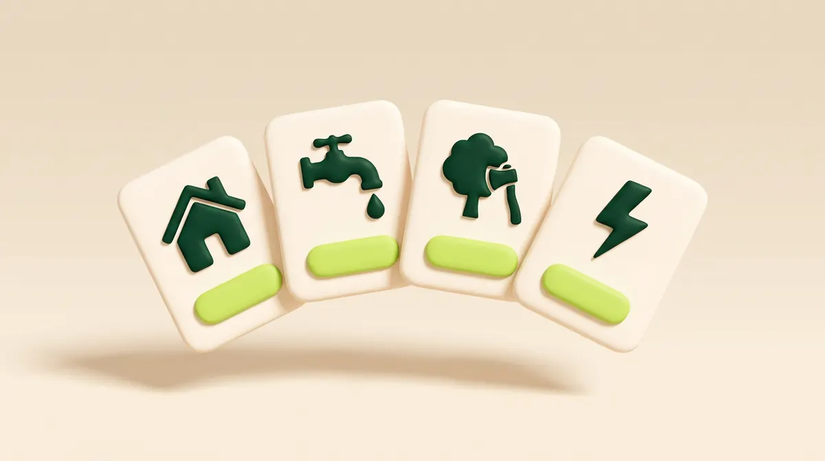 Cards for different services: roofing, plumbing, tree service and electrical